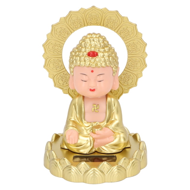 Estatua Solar De Buda, Linda Inducción De Energía Ligera, Colores Brillantes, Estatua Solar De Maitreya Para Oficina