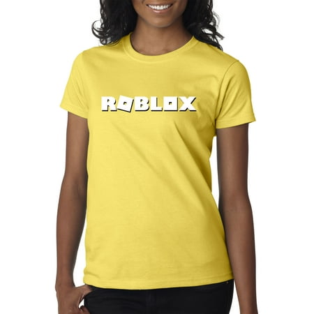 New Way 923 Womens T Shirt Roblox Logo Game Accent Xl Daisy Yellow - 