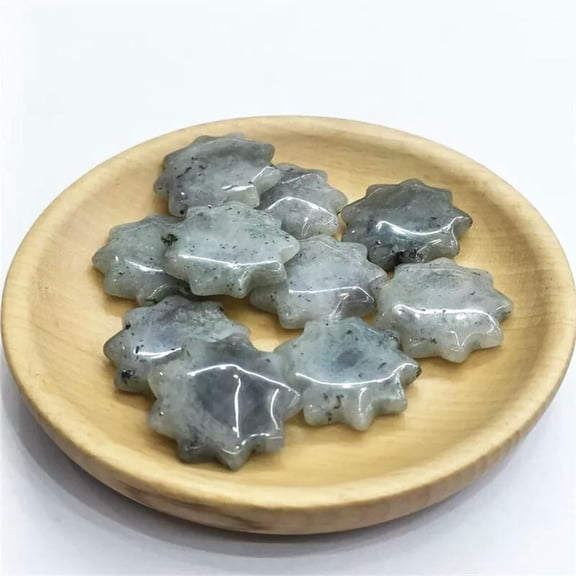 MATROOY 10pcs Natural Labradorite Stone Sun Crystal Healing Carved Gem Reiki Healing