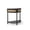 Black, variant on Unique Half Moon Design End Table with Sliding Rattan Door,Elegant Semi-circle Entryway Console Table with 2 Rattan Storage Cabinet and Bottom Shelf for Living room, Bedroom, Study (Antique Green)