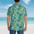 thumbnail image 4 of Sikiie Trucks And Excavators Print Men's Hawaiian Shirt, Summer Beach Button Pocket Short Sleeve T-Shirt,3X-Large, 4 of 7