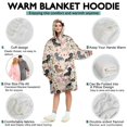 thumbnail image 5 of Wearable Oversized Blanket,Dachshund and Flower Wearable Blanket Hoodie for Adults,Cozy Hooded Blankets with Super Pockets,Super Warm Fuzzy Pullover for Women & Men, 5 of 6