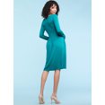 thumbnail image 5 of Made by Johnny Women's Comfy Casual Long Sleeve Flowy Dresses Loose Plain Dress with Pockets L JADE, 5 of 6