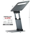 thumbnail image 4 of Ergonomic Laptop Stand For Desk, Adjustable Height Up To 20", Laptop Riser Computer Stand For Laptop, Portable Laptop Stands, Fits Macbook, Laptops 10 15 17 Inches, Laptop Holder And Laptop Desk Stand, 4 of 9