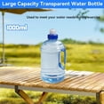 thumbnail image 4 of ACDANC Large Water Bottle,1L Water Jug with Handle Clear Sport Bottle Reusable Plastic Leak Proof Jug for Fitness Outdoor Sports Camping,7.5X3.9 In, 4 of 6