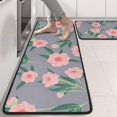 thumbnail image 2 of Kitchen Rugs Sets Of 2,Pioneer Flower Floral Print Pattern Anti Fatigue Kitchen Mat Rugs Non Slip Washable,Decorative Kitchen Floor Mats for Kitchen,Sink,Laundry,17"x47"+17"x47", 2 of 5