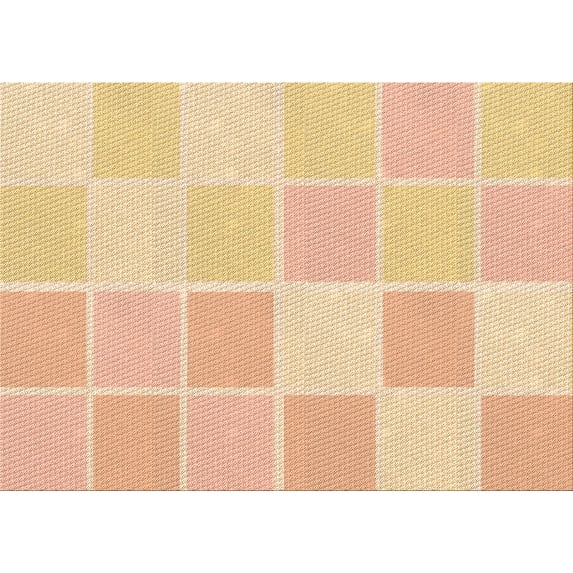 Ahgly Company Indoor Rectangle Patterned Sun Yellow Area Rugs, 8' x 10'