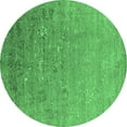 thumbnail image 1 of Ahgly Company Indoor Round Oriental Emerald Green Industrial Area Rugs, 3' Round, 1 of 4