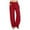 Red, variant on Inleife Womens Pants Women Casual Cotton Linen Drawstring Elastic Waist Long Wide Leg Pants