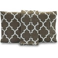 thumbnail image 3 of Mocassi Pattern Printed Pillowcases 2-Piece Set Egyptian Quality 1500 Thread Count Timeless Classic Designs Soft and Smooth Weave, Wrinkle Resistant, Quatrefoil Queen Pillowcase, Gray, 3 of 5