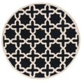 thumbnail image 4 of SAFAVIEH Cambridge Liz Geometric Wool Area Rug, Black/Ivory, 4' x 4' Square, 4 of 10