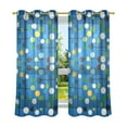 thumbnail image 6 of Yayeee Window Curtains Light Filtering 63"x52" Grommet Panel Pair Home Living Room Decor, Blue Abstract, 6 of 7