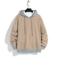 thumbnail image 7 of TOWED22 Hoodies for Men Lightweight Oversized Pullover Sweatshirts Fall Loose Fit Casual Hooded with Pocket(Khaki,XL), 7 of 7
