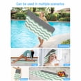 thumbnail image 5 of Beach Towel Green Waves Bath Pool Towels Grey Chevron Stripe Absorbent Beach Towel Soft Large Quick Dry Lightweight Camping Travel Sports Yoga Gym Swim Towels for Adult 35x70 Inch, 5 of 9