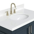 thumbnail image 3 of Ariel Stafford 36 Inch Single Oval Sink Vanity With White Quartz Countertop W/1.5" Edge In Midnight Blue, 3 of 9
