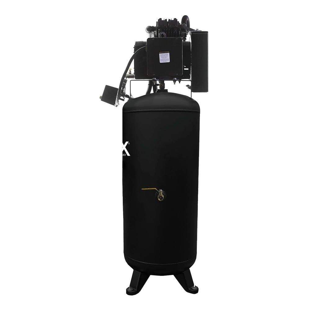 5 HP 60 Gallon Single Stage Single Phase 19 CFM Industrial 2-Cylinder Splash Lubricated Pump Electric SILENT Air Compressor