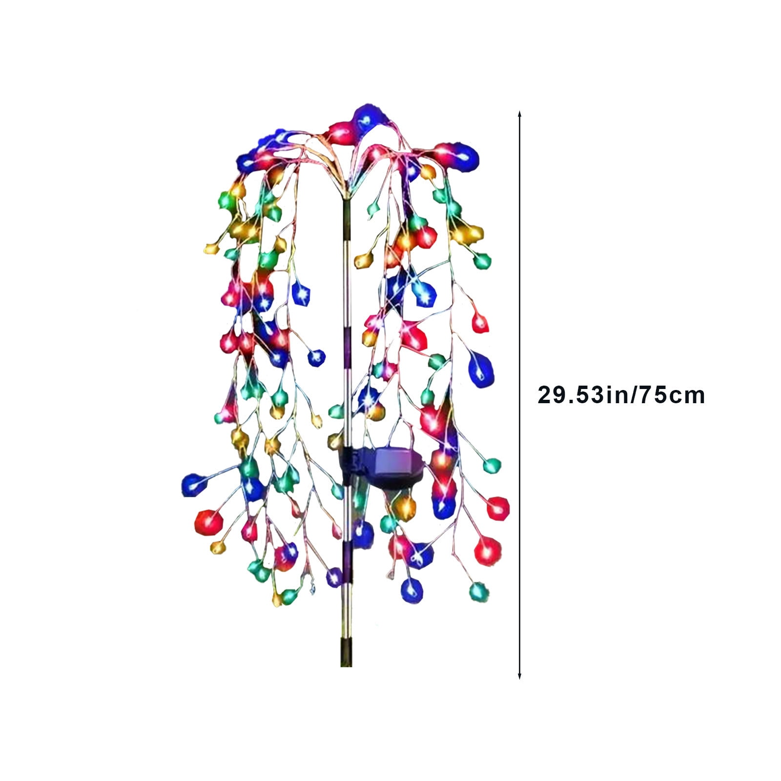 FEOLGEHLY Christmas Solar Garden Lights Outdoor, Multi-Color Solar Firework Lights Path Lights Waterproof, Fairy Twinkle Swaying Tree Decorative Solar Lights for Yard Patio Walkway Party