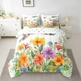 thumbnail image 2 of Erosebridal Hummingbird Flower Bedding Sets Twin Size,Spring Graden Comforter Sets with Sheets,Room Decorative,Reversible,Breathable,7-Piece, 2 of 5