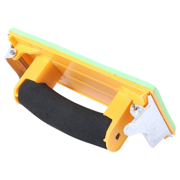Toyvian Hand Held Sander Sandpaper Holder Yellow Sponge For Wall Sanding 1Pack