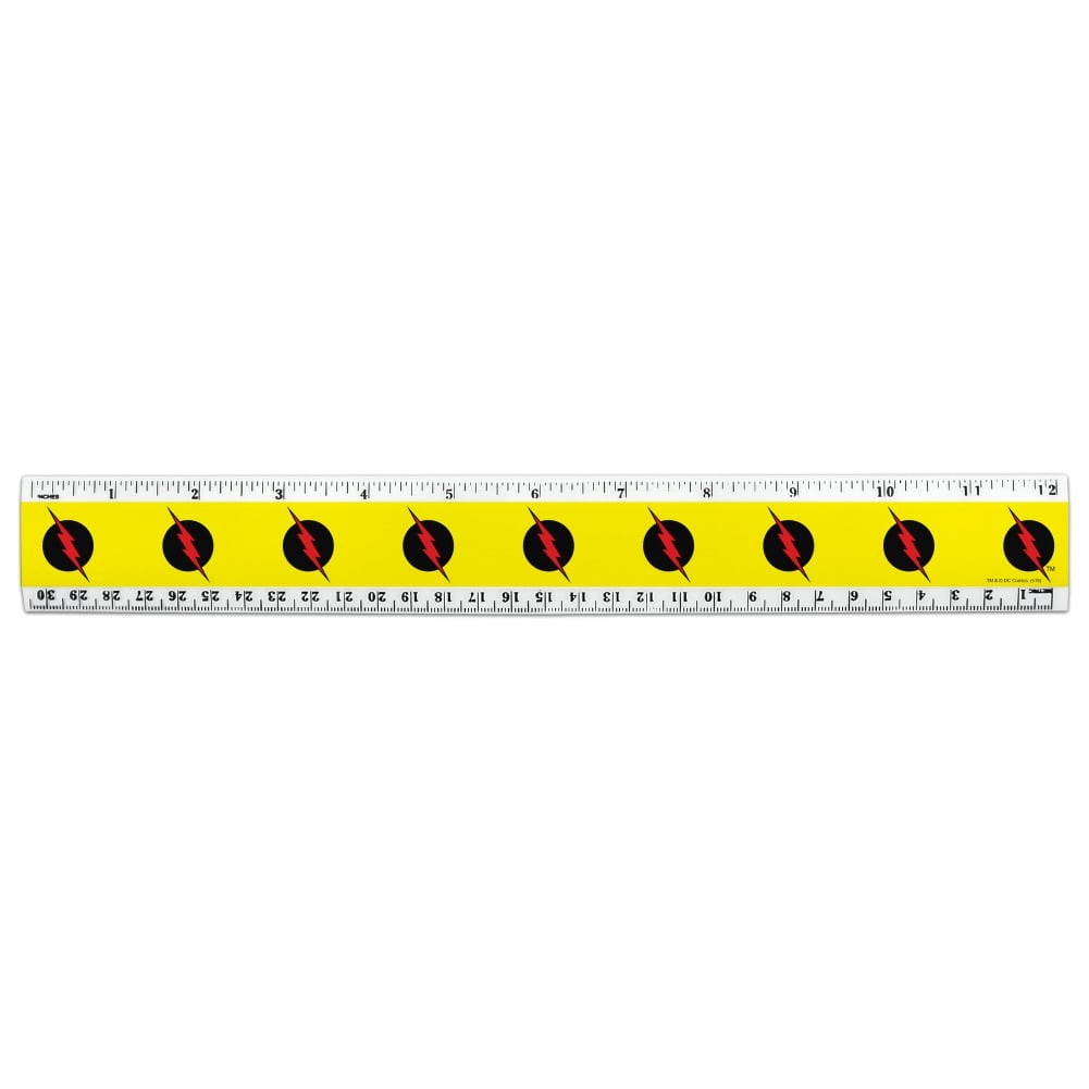 The Flash Reverse Flash Logo 12 Inch Standard and Metric Plastic Ruler ...