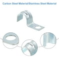 thumbnail image 4 of Uxcell 14Pack 1 Hole Pipe Strap, Fit M12 (4/9") Tube OD, Zinc Plated Iron Conduit Clamps Reinforced Rib for Pipe, Cable, 4 of 7
