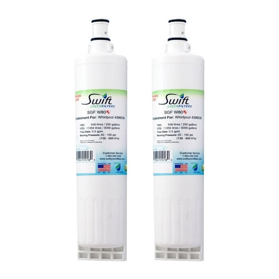 Swift Green Filters Refrigerator Water Filters for Whirlpool 4396508 (2 Count)