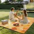 thumbnail image 4 of Outdoor Rug 5x7 ft Orange Fall Thanksgiving Waterproof Outdoor Patio Rug Mat Non Slip Outside Area Rugs Carpet for RV,Camping,Porch,Deck,Pool,Balconybackyard,Vintage Maple Leaf, 4 of 9