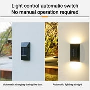 Solar Wall Lights Clearance! 2pcs Solar Wall Lights Outdoor Waterproof, Solar Wall Light Up And Down Illuminate Outdoor Sunlight Lamp Ip65 Modern Decor