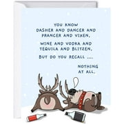 Christmas Cards Funny Sarcastic Holiday Greeting Cards (Single Card, You Know Dasher ...)