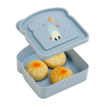 Herrnalise Sandwich Containers, Sandwich Containers for Lunch Boxes Plastic Toast Shape Food Storage Sandwich Box with Lid, BPA Free and Reusable, Microwave & Dishwasher Safe, for Family Adults