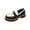 Black, variant on Gpaecead Women's Two Tone Platform Tassel Loafers Faux Leather Chunky Sole Slip On British Style Comfort Shoes For Work And Casual Blue