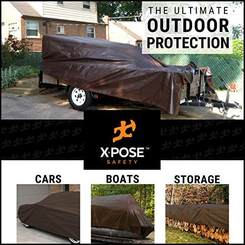 Details about   30' x 40' Super Heavy Duty 16 Mil Brown Poly Tarp cover Thick Waterproof 