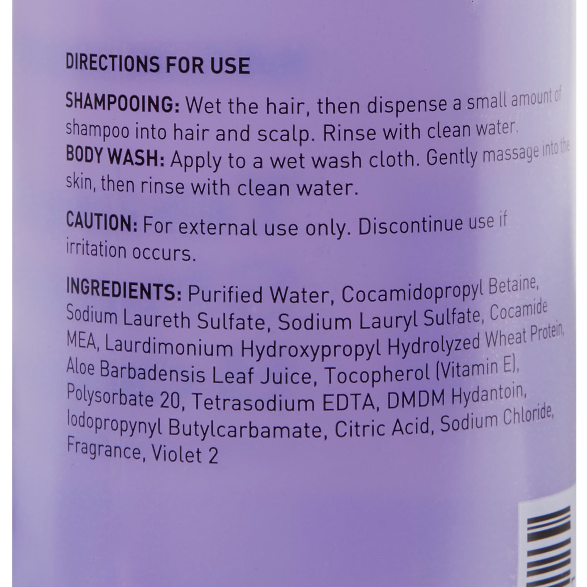 McKesson Tearless Shampoo and Body Wash with Aloe for Fragile Hair, Hydrating & Moisturizing - Lavender, 1 Gallon Jug, 1 Count