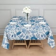 thumbnail image 3 of Pioneer Flower Floral Print Pattern Square Tablecloth,Waterproof Square Table Cover,Wipeable Spillproof Washable Table Cover for Home Kitchen Party Decor 42"X42"(107x107cm), 3 of 6