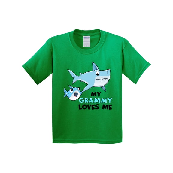 Inktastic My Grammy Loves Me with Cute Sharks Youth T-Shirt