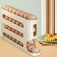 thumbnail image 3 of Organizador de Huevos con Ruedas de 4 Niveles para Refrigerador: Dispensador de Huevos Compacto con Capacidad para 30 Huevos, Diseño Resistente y Protección Lateral para El Almacenamiento En El Refri, 3 of 5