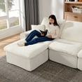 thumbnail image 5 of Modern U Shaped Sectional Couch, Corduroy Upholstered Modular Sofa with Pillows for Living Room Office Apartment, 5 of 14