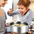 thumbnail image 7 of DELARLO 5 Qt Tri-ply Stainless Steel StockPot with Glass Lid, Induction Compatible, Food Grade Soup & Stew Pot, 7 of 7