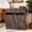 Dark Brown, variant on AHB Double Tilt Out Trash Cabinet with Drawers & Handles, Fits Two 13 Gallon Trash Bins for Kitchen, 39.76"L x 13.58"W x 38.58"H, Gray