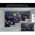 thumbnail image 5 of Elegant Violet Flowers Mural Wallpaper, Luxury Golden Leaves Wall Mural, Marble 3D Murals, Nordic Modern Luxury Marble Large Wallpaper For Living Room Bedroom 79"W x 55"H (Not Peel and Stick), 5 of 6