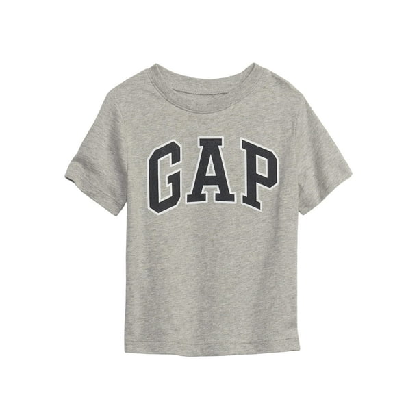 Camisa GAP para bebés y niños, manga corta, logotipo, gris claro, talla L