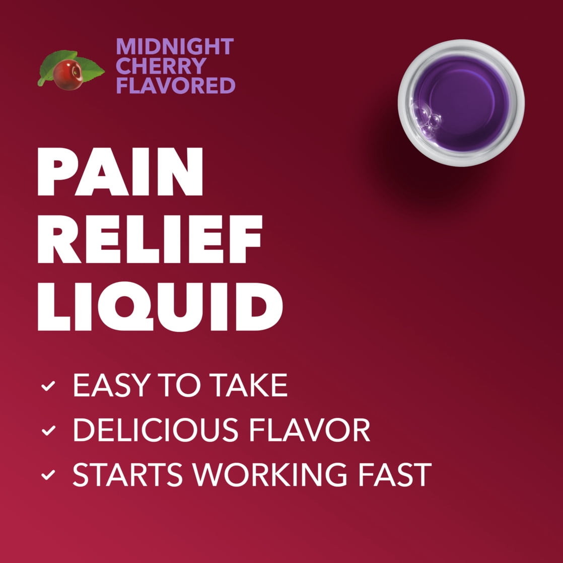 Vicks PainQuil Pain Relief Acetaminophen 1000mg Max Strength Adult Pain Reliever Liquid 12oz, Backache Headache Relief, 1 Nighttime Pain Reliever + Sleep Aid