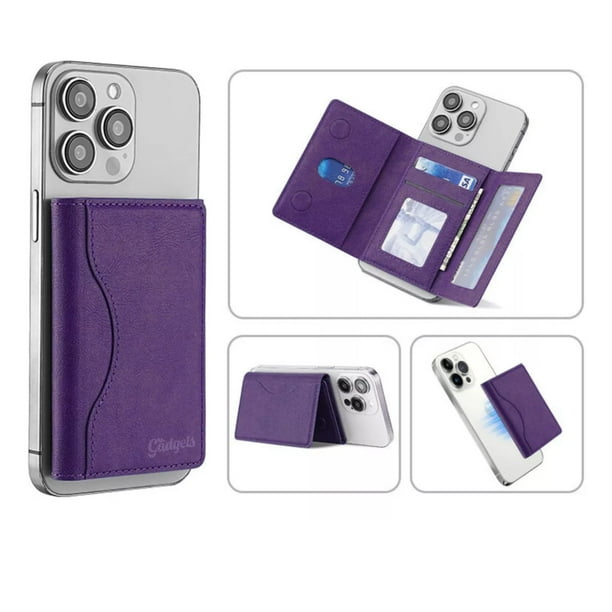 Cartera Wallet Pro Premium MR. GADGETS Billetera Para iPhone Magsafe Color Morado