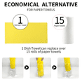 thumbnail image 6 of Sortora Kitchen Towels 100% Cotton, Super Soft and Absorbent Quick Drying Dish Towels for Kitchen ,Kitchen Towels Set, 15 x 25", Great for Cooking in Kitchen or Household Cleaning, 3 Pack, Yellow, 6 of 7