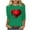 NQR1-Valentine's Day-Green, variant on VKOYWKM Womens Valentine's Day Shirts Heart Print Tees Cute Tops Holiday 3/4 Sleeve T Shirts Casual Crew Neck Romantic Tshirts