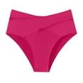 thumbnail image 4 of Gubotare Bikini Bottoms Women's High Waisted Bikini Bottom - Full Coverage Swimsuit Tummy Control Bathing Suit Swim Bottom (Hot Pink,S), 4 of 5