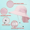 thumbnail image 6 of 2 Pack Kids Sun Hat, Summer Essentials Infant Sun Hats UPF 50+ for Boys Girls, Pink + White, S, 6 of 6