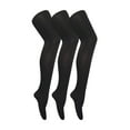 thumbnail image 1 of 3 Pair Multipack Womens Coloured Opaque 80 Denier Tights | Sock Snob | Plain Block Colour Tights, 1 of 2