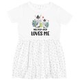 thumbnail image 3 of Inktastic Zebra My Pop-pop Loves Me Girls Toddler Dress, 3 of 5