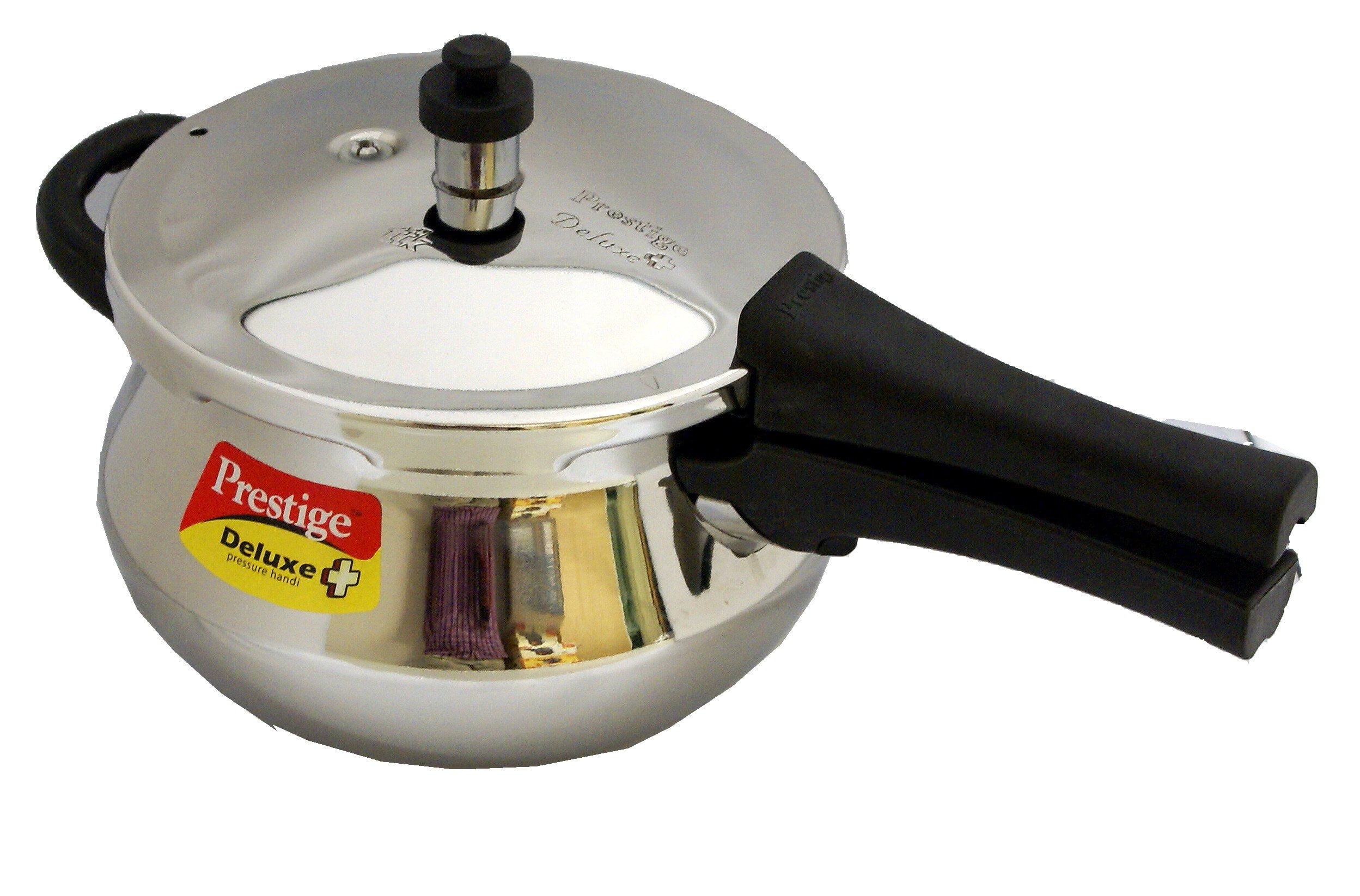 Prestige Deluxe Stainless Steel Mini Handi Pressure Cooker, 3.3-Liter Prestige Stainless Steel Pressure Cooker